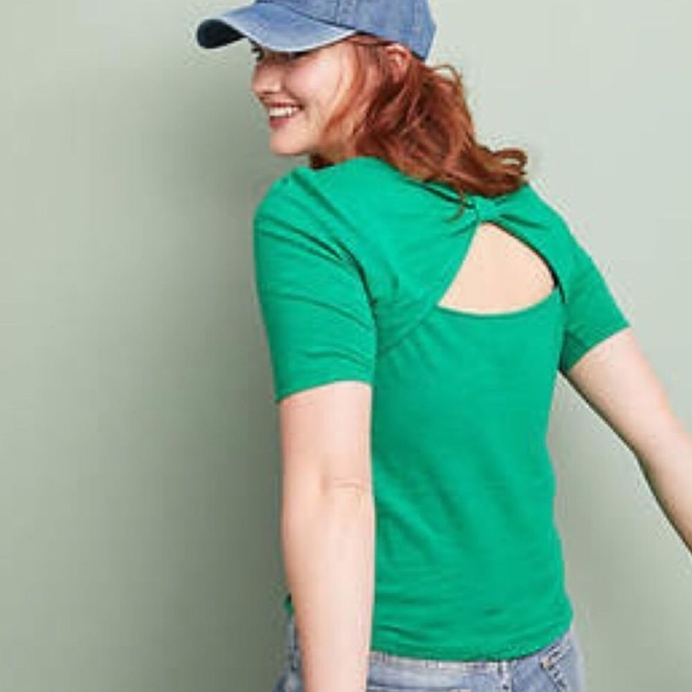 ANTHROPOLOGIE Meadow Rue Bow Detail Top Sz S